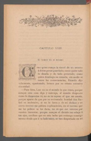 Capítulo XXIII - El temor de sí mismo