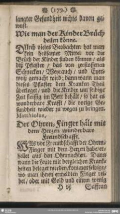 Wie man der Kinder Brüch heilen könne