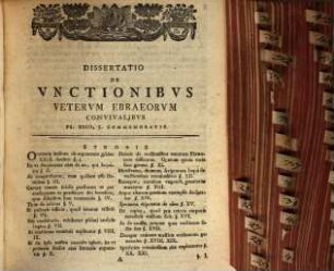Dissertatio De Vnctionibvs Vetervm Ebraeorvm Convivalibvs