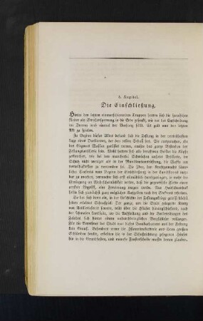 8. Kapitel. Die Einschließung.