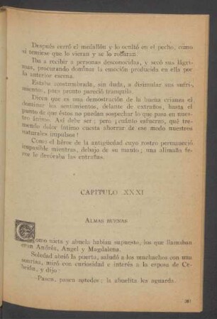 Capítulo XXXI - Almas buenas