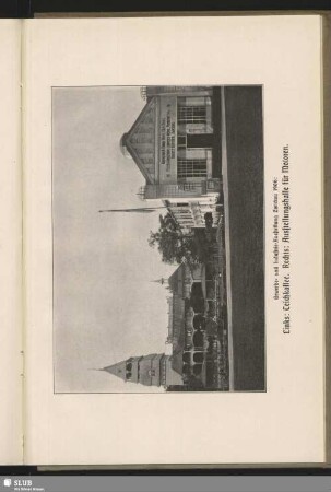 Gewerbe- und Industrie-Ausstellung Zwickau 1906: Links: Teichkaffee. Rechts: Ausstellungshalle für Motoren