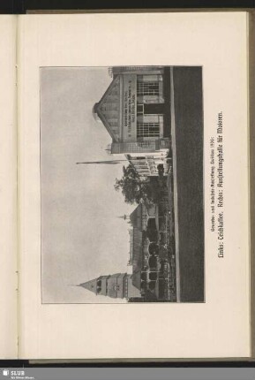 Gewerbe- und Industrie-Ausstellung Zwickau 1906: Links: Teichkaffee. Rechts: Ausstellungshalle für Motoren