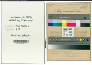 Entnazifizierung Wilhelm Kemmer , geb. 15.10.1905 (Angestellter)