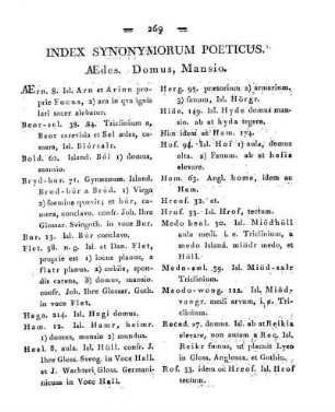 Index Synonymorum Poeticus.