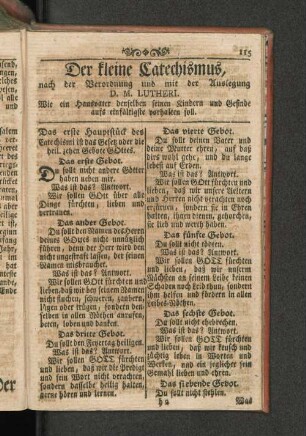 Der kleine Catechismus ... .