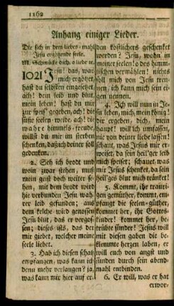 Anhang einiger Lieder
