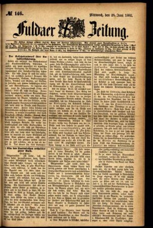 Ausgabe vom Mittwoch, den 28. Juni 1882.