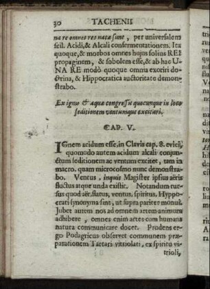 Ex ignis, & aquae congressu quocunque in loca seditionem ventumque excitari. Cap. V.