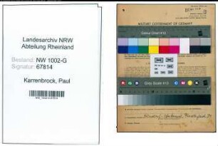 Entnazifizierung Paul Karrenbrock, geb. 19.02.1892 (Schriftsteller)