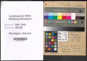 Entnazifizierung Heinrich Breutigam , geb. 15.03.1893 (Buchbinder)