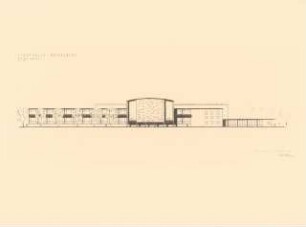 Kongresszentrum Heidelberg Neubau: Neckaransicht 1:200