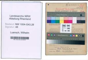 Entnazifizierung Wilhelm Luensch , geb. 13.08.1892 (Studiendirektor)