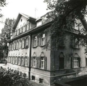 Oederan, Richard-Wagner-Straße 1. Villa (um 1910/20). Parkansicht