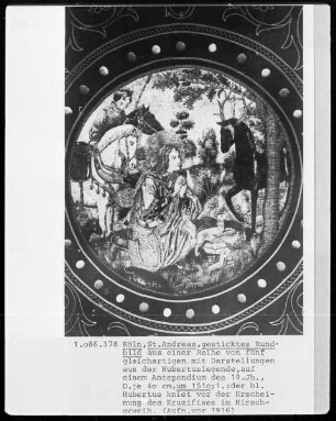 Rundbilder mit der Hubertuslegende
