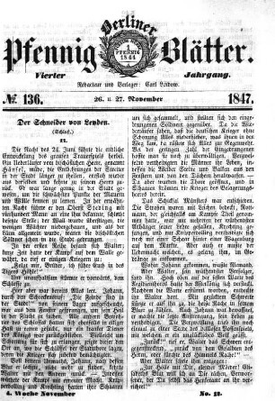 No. 136, 1. u. 2. November