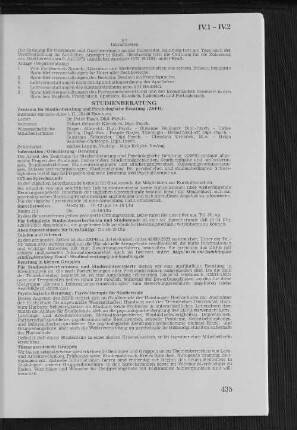 IV.2 Studienberatung