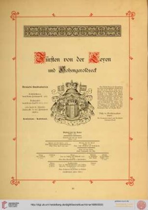 Fürsten von der Leyen und Hohengeroldseck