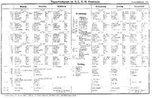 Tageswerkplan im D.L.E.H. Haubinda