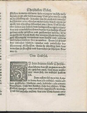 Von Trübsal.