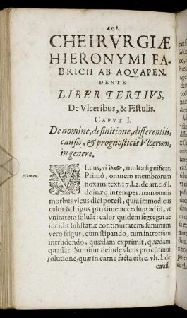 Liber Tertius, De Ulceribus, & Fistulis.