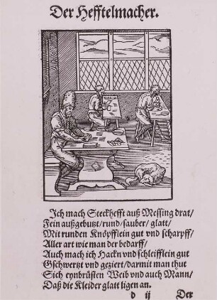 Heftelmacher , Holzschnitt, Amman 1568