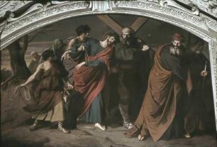 Simon von Cyrene hilft das Kreuz zu tragen