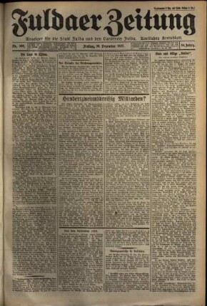 Ausgabe vom Freitag, den 30. Dezember 1927.