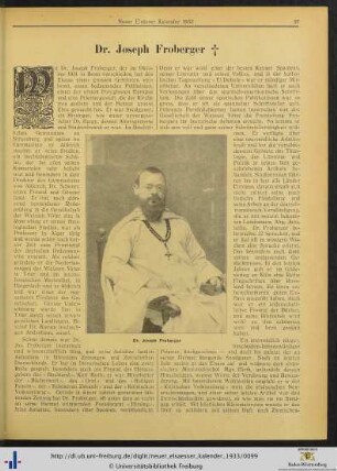 Dr. Joseph Froberger †.