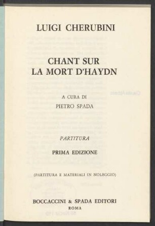 Chant sur la Mort d'Haydn