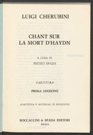 Chant sur la Mort d'Haydn