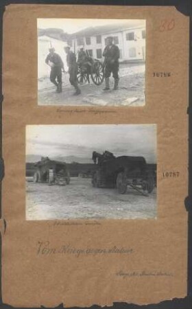 Erbeutete ital. Geschütze
