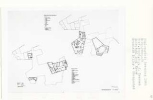 Gesandtschaft (Diplomarbeit bei Willy Kreuer): Grundrisse Kellergeschoss und Obergeschoss 1:200