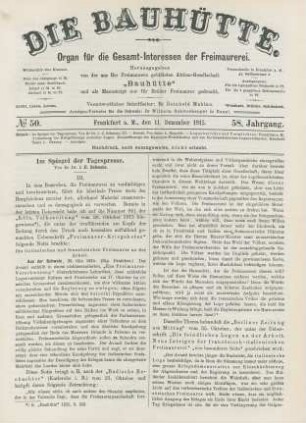 No. 50. Frankfurt a. M., den 11. Dezember 1915. 58. Jahrgang.
