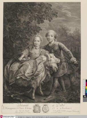 [Der Graf von Artois und Mademoiselle Clotilde, als Kinder, mit einem Ziegenbock]