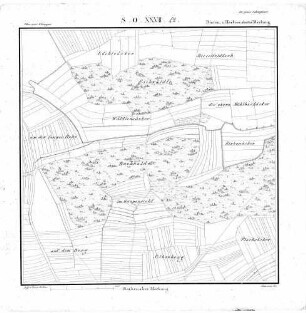 Kartenblatt SO XXVII 42 Stand 1821 ca.