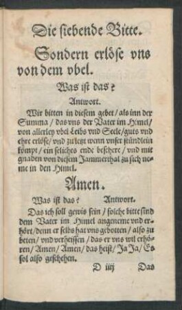 Die siebende Bitte.
