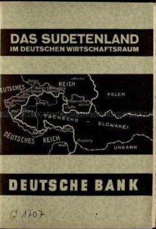 Volkswirtschaftliche Schrift über das Sudetenland