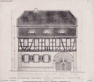 Aufnahme des Wohnhauses Ludwig Dreher. Hauptstraße 149 Erbaut 1778