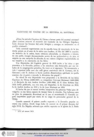 XIII. Cayetano de Thiene de la historia al santoral