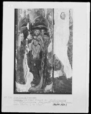 Altarflügelfragment des Olafaltars aus Sankt Nikolai: Taufe Olafs in Rouen