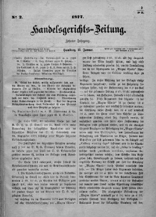 No. 2. 13. Januar 1877