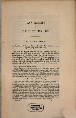 Law reports of patent cases, 3