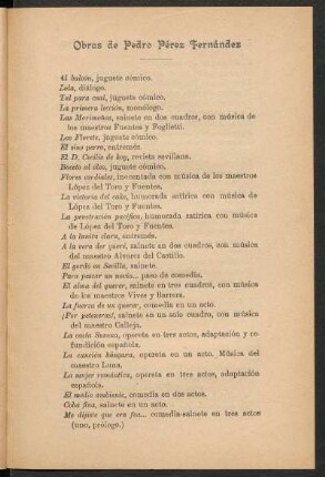 Obras de Pedro Pérez Fernández