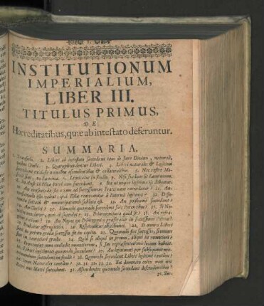 Titulus Primus, de haereditatibus, ...