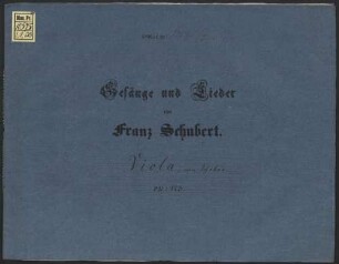 Viola : Gedicht von Schober ; 123tes Werk