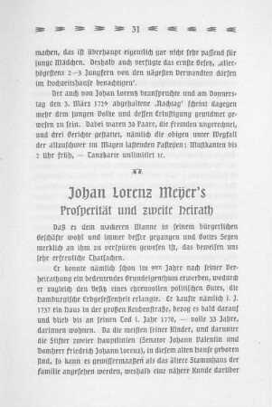 Prosperität und zweite Heirath