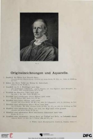 Originalzeichnungen und Aquarelle (Nr. 1-57)