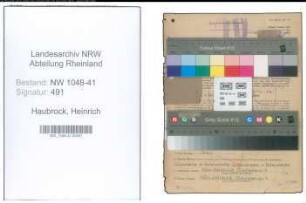Entnazifizierung Heinrich Haubrock , geb. 28.12.1916 (Polizist)