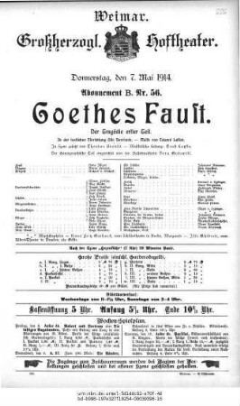 Goethes Faust. Der Tragödie erster Teil